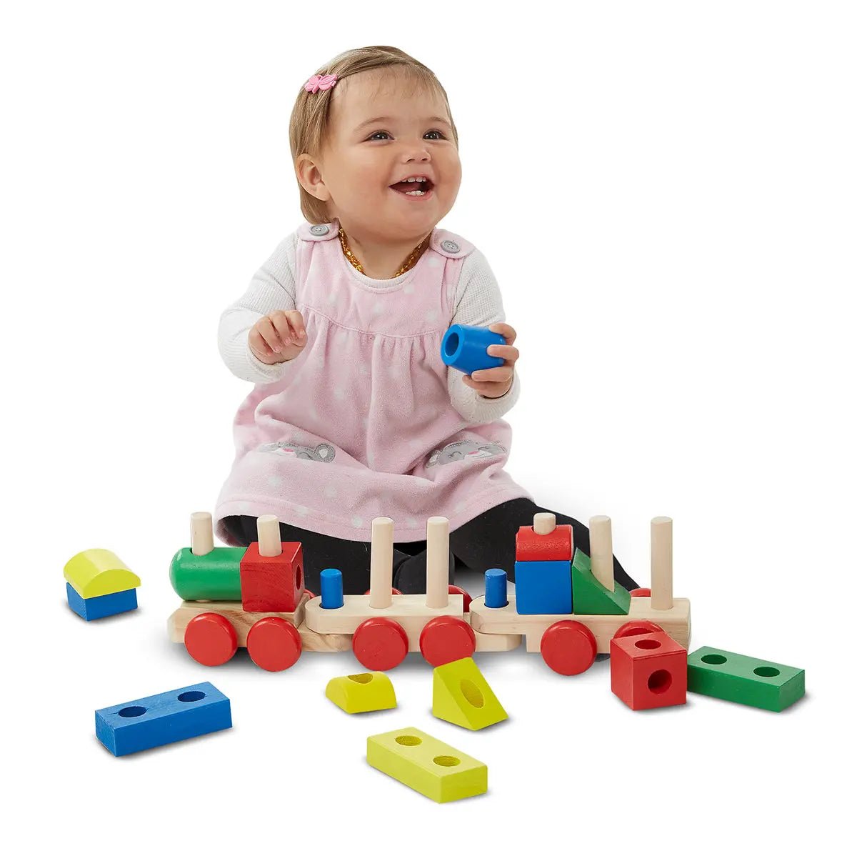 Wooden Shapes Puzzle Train Set - MyLittleTales