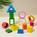 Wooden Sorting And Stacking Toys, Shapes stacker, Color Recognition Shape Sorting, Educational Learning Toys - MyLittleTales