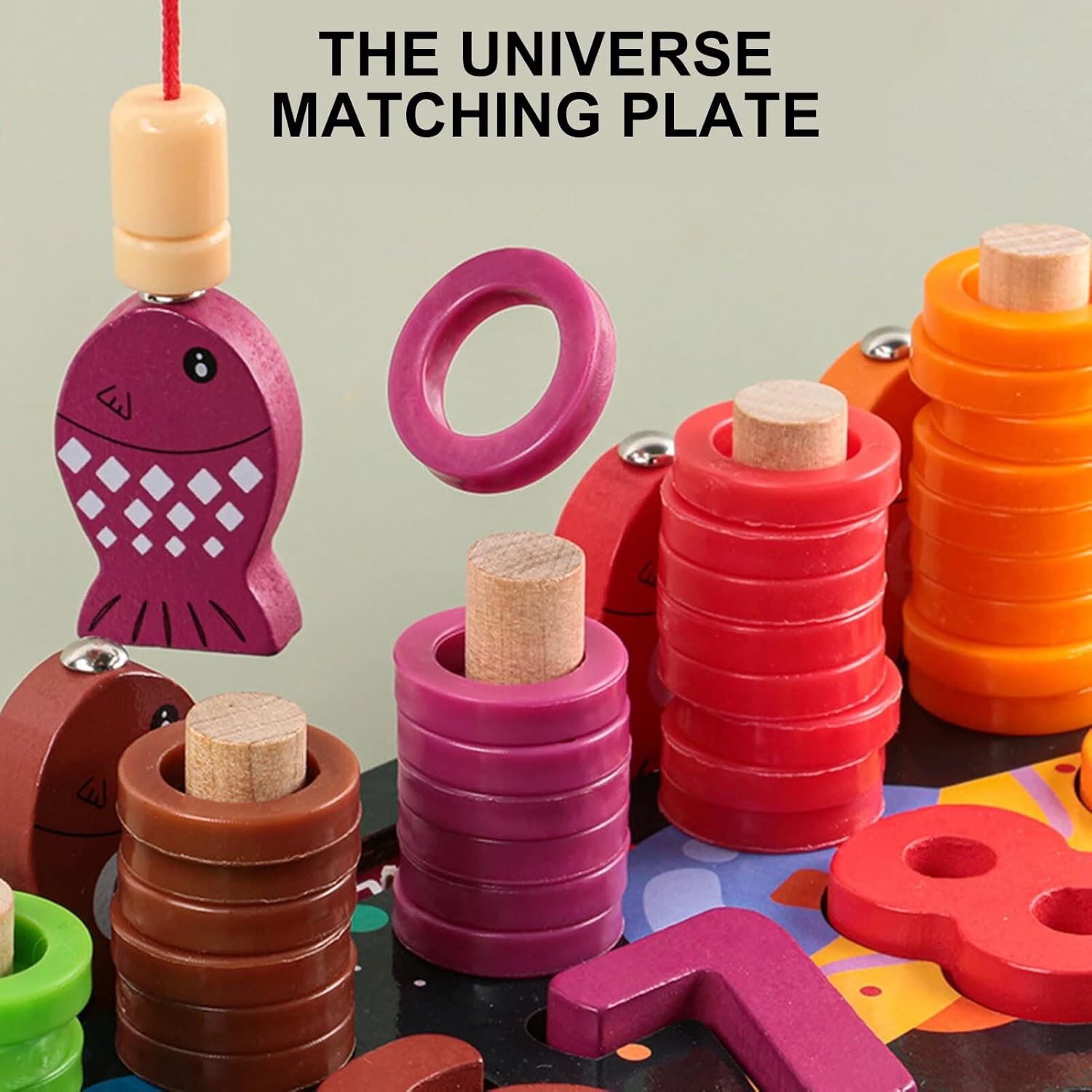 Wooden Space Solar System Wooden Educational Puzzle Toys Educational Board Games Fishing board - MyLittleTales