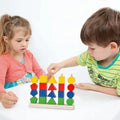 Wooden Stacking Toy Educational Beads Fine Motor Skills - MyLittleTales