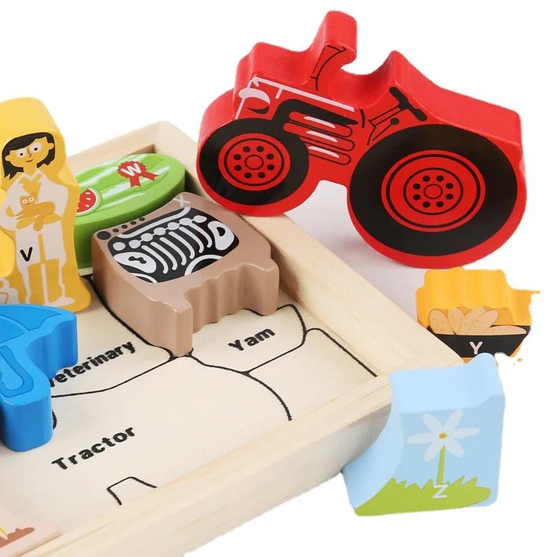 Wooden Stacking Toys Animals Blocks and Puzzles Toddlers Montessori Educational - MyLittleTales