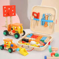 Wooden Tool Box, Montessori Educational STEM Toys, Construction Learning Toys for 3+ Years Kids, Set of 53 pcs, Child Safe Certified, Multi color - MyLittleTales