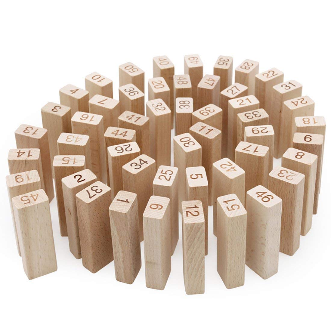 Wooden Tower Jenga / Zenga | Wood Balancing Blocks Montessori Toy - MyLittleTales