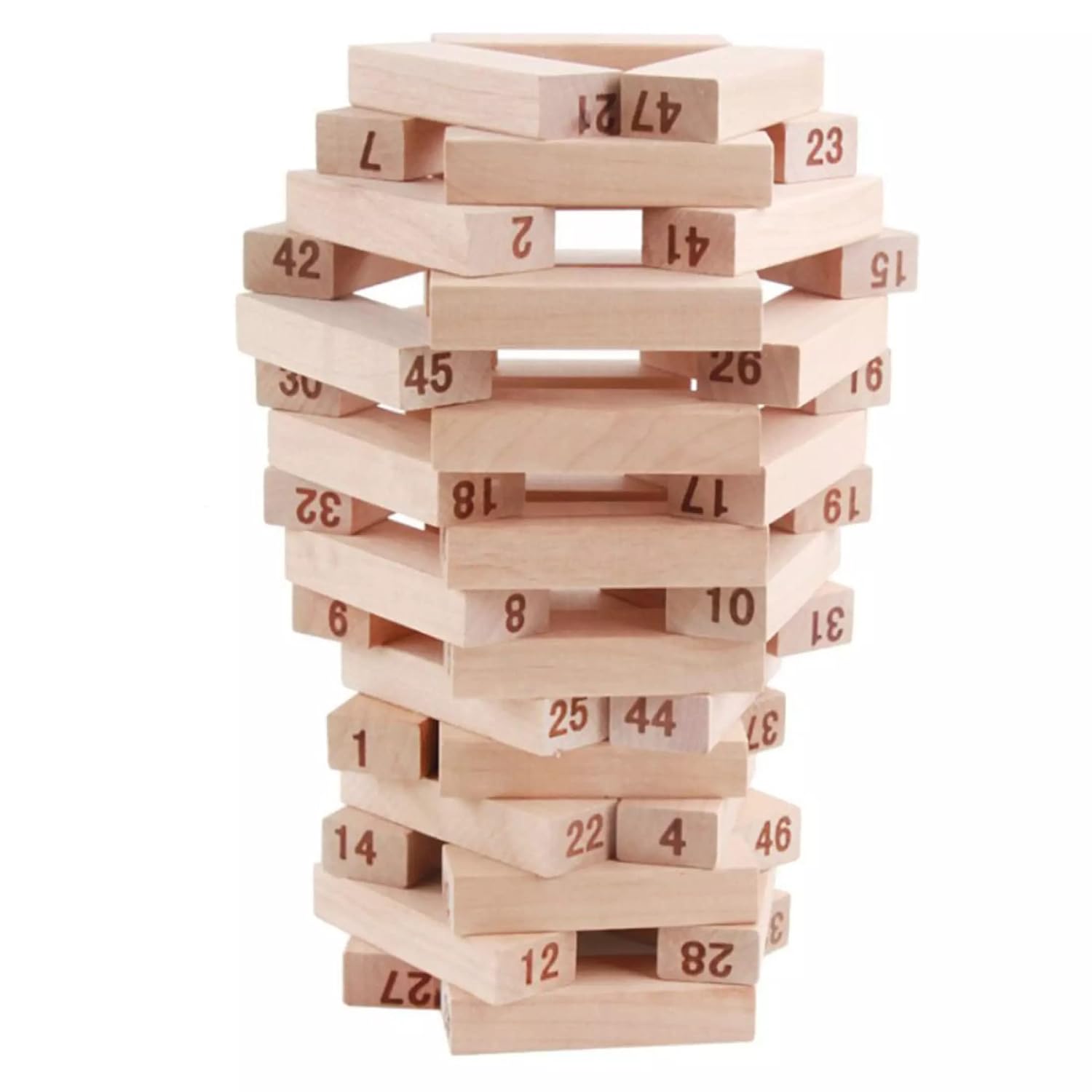 Wooden Tower Jenga / Zenga | Wood Balancing Blocks Montessori Toy - MyLittleTales