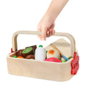 Wooden Vegetable Basket Pretend Cutting Vegetable Set with Wood Knife & Storage Basket - MyLittleTales